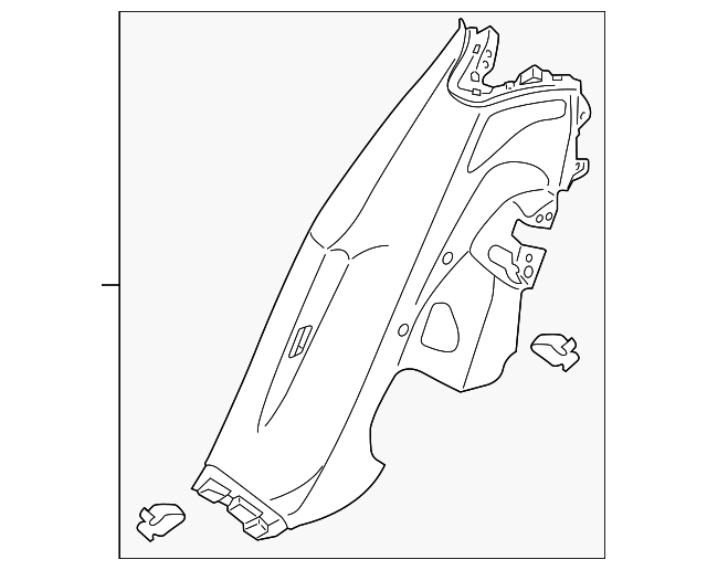 970-555-195-01-6A0 Деталь LOWER QTR TRIM, LEFT