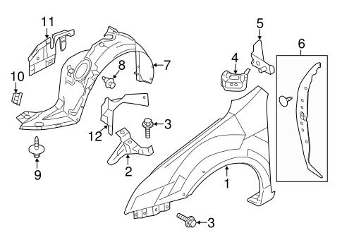 MKZ FENDER & COMPONENTS