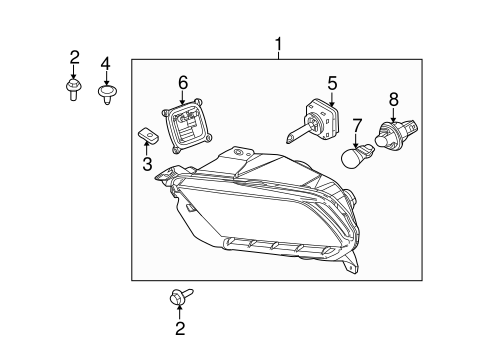 Electrical/Headlamp Components for 2010 Ford Mustang #1