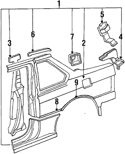 OEM Honda 63610-SF1-A01ZZ - Reinforcement OEM Honda 63610-SF1-A01ZZ - Reinforcement