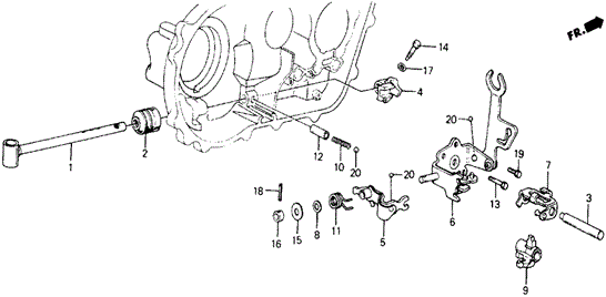 TRANSMISSION - MANUAL/MT SHIFT ARM ROD for 1989 Honda ACCORD COUPE #1