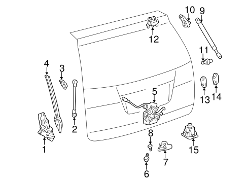 ELECTRICAL/LIFTGATE for 2011 Toyota Sienna #1