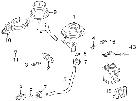 EMISSION SYSTEM/EGR SYSTEM for 1996 Toyota RAV4 #1