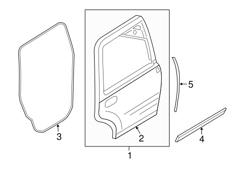 Door & Components for 2008 Lincoln Navigator #1