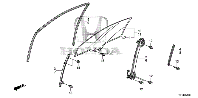 BODY / AIR CONDITIONING/DOOR GLASS - REGULATOR for 2012 Honda ACCORD COUPE #1