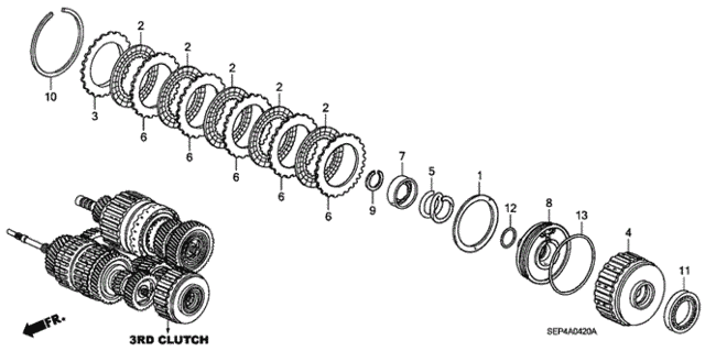 AT Clutch (3rd) (-'06) for 2006 Acura TL #0