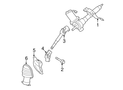 STEERING/STEERING COLUMN ASSEMBLY for 2012 Scion xD #1