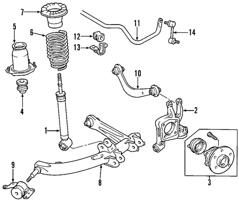 REAR SUSPENSION/REAR SUSPENSION for 2001 Toyota Celica #2