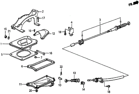 Select Lever Bracket for 1984 Honda Prelude #0