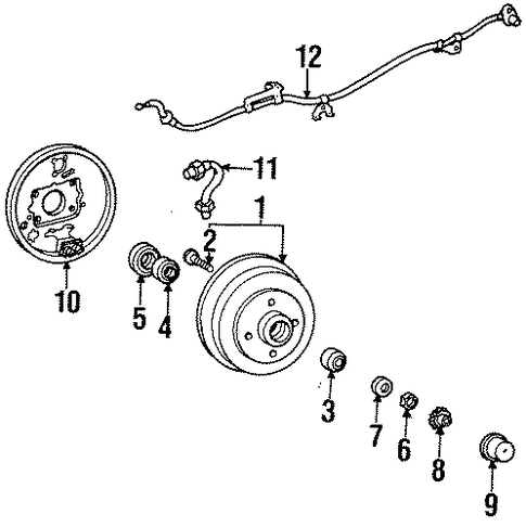 BRAKES/REAR BRAKES for 1998 Toyota Tercel #1