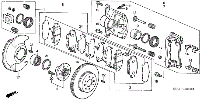 CHASSIS/FRONT BRAKE for 2004 Honda CIVIC COUPE #1