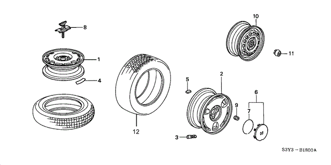 Chassis/Wheel Disk for 2002 Honda INSIGHT #1