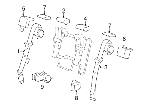 Yukon REAR SEAT BELTS 3