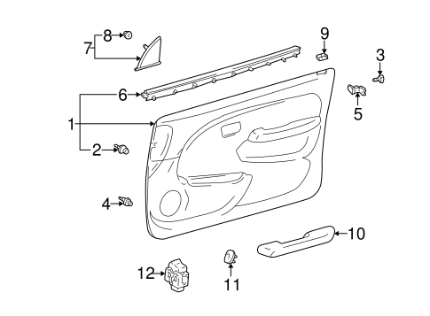 BODY/INTERIOR TRIM - FRONT DOOR for 1999 Toyota 4Runner #1