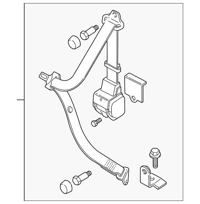 EVL000800PMA Деталь BELT & RETRACTOR, RIGHT