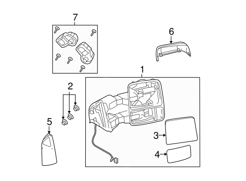 Body/Outside Mirrors for 2008 Ford F-250 Super Duty #1