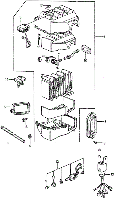 BODY / AIR CONDITIONING/A/C UNIT - SWITCH (DENSO) for 1982 Honda ACCORD HATCHBACK #1