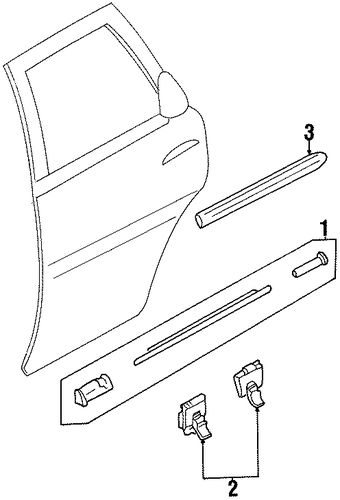 Tracer EXTERIOR TRIM - REAR DOOR