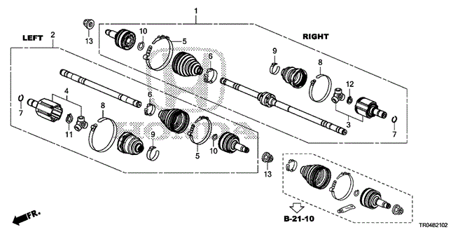 CHASSIS/DRIVESHAFT (AT) (1) for 2012 Honda CIVIC SEDAN #1