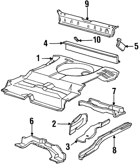 Sable REAR FLOOR & RAILS