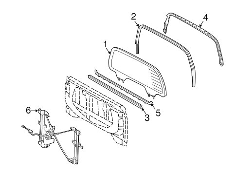 BODY/GLASS & HARDWARE - BACK for 2006 Toyota Tundra #3