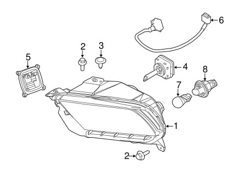 Electrical/Headlamp Components for 2014 Ford Mustang #1
