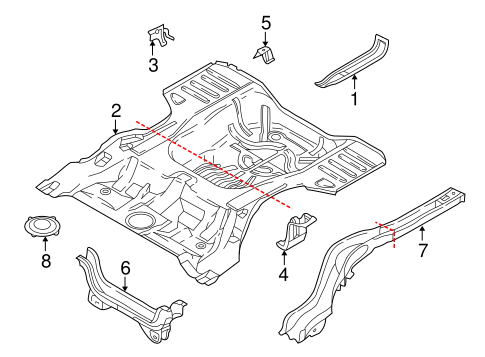 V40 REAR FLOOR & RAILS