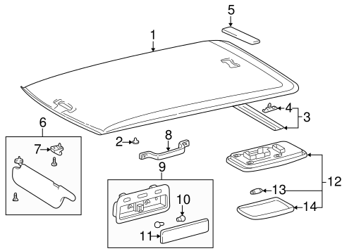 BODY/INTERIOR TRIM - ROOF for 1997 Toyota RAV4 #1