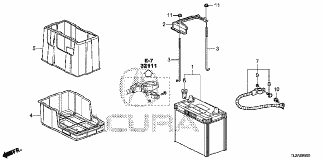 Battery (L4) for 2013 Acura TSX SEDAN #0