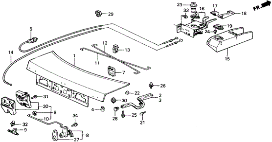 1989 Honda ACCORD COUPE LXI CYLINDER, REMOTE CONTROL TRUNK - (85585SB0671) 1989 Honda ACCORD COUPE LXI CYLINDER, REMOTE CONTROL TRUNK - (85585SB0671)
