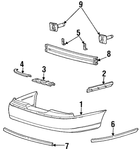 Town Car BUMPER & COMPONENTS - REAR
