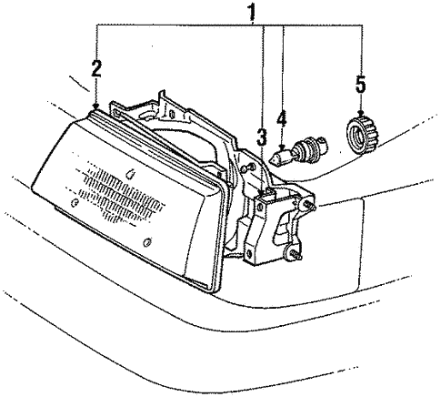 Electrical/Headlamp Components for 1990 Toyota Tercel #2
