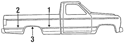 F-350 EXTERIOR TRIM - PICK UP BOX