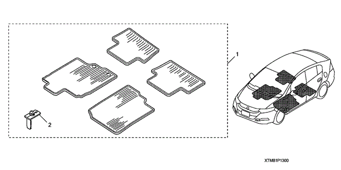 ACCESSORIES/ALL SEASON FLOOR MATS for 2012 Honda INSIGHT #1