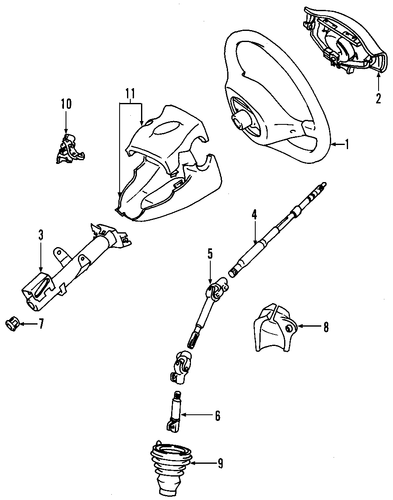 STEERING/STEERING COLUMN for 2006 Scion xA #1