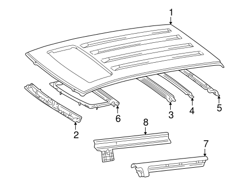 BODY/ROOF & COMPONENTS for 2001 Toyota Highlander #1