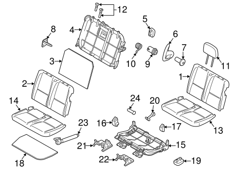 Transit Connect REAR SEAT COMPONENTS 2