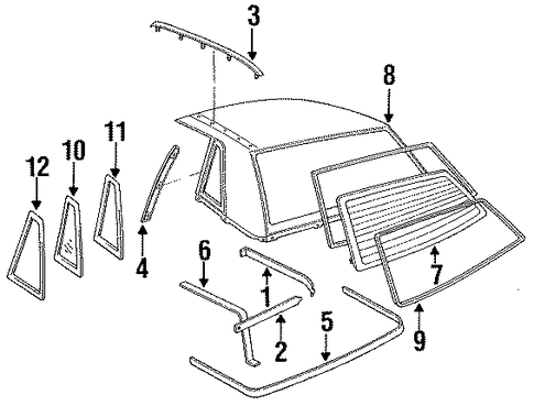 Capri EXTERIOR TRIM - TOP