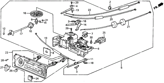 ELECTRICAL / EXHAUST / HEATER / FUEL/HEATER CONTROL for 1988 Honda CIVIC 5-DOOR #1