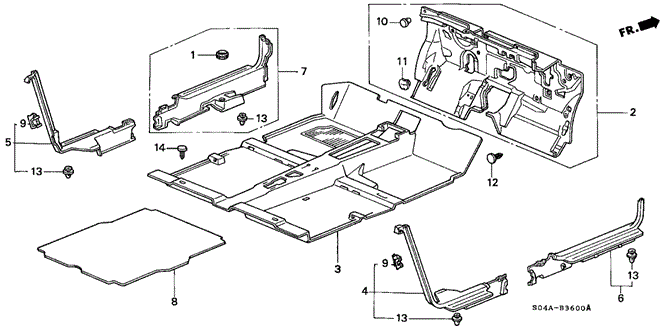 1999 Honda CIVIC SEDAN LX CLIP, MAT *NH120L* (STAR BLACK) - (91562SH3003ZW) 1999 Honda CIVIC SEDAN LX CLIP, MAT *NH120L* (STAR BLACK) - (91562SH3003ZW)