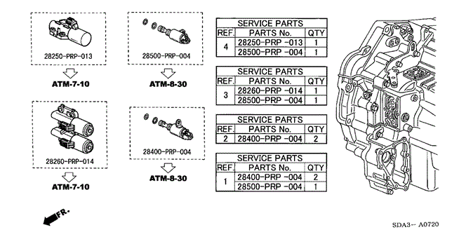 TRANSMISSION - AUTOMATIC/AT SOLENOID VALVE SET (L4) for 2005 Honda ACCORD SEDAN #1