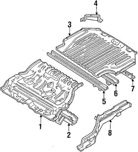 Tracer REAR FLOOR & RAILS
