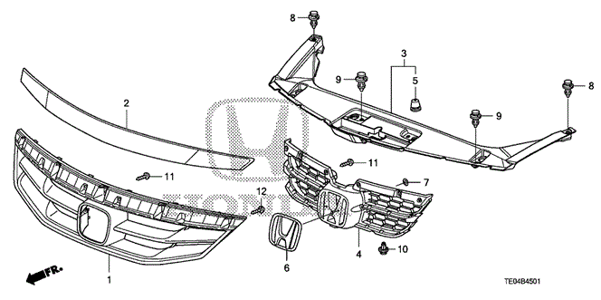 INTERIOR / BUMPER/FRONT GRILLE (2) for 2011 Honda ACCORD COUPE #1
