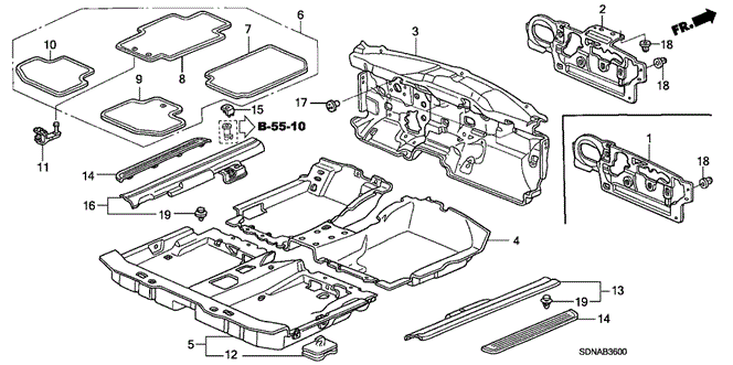 Interior/Bumper/Floor Mat for 2007 Honda ACCORD COUPE #1