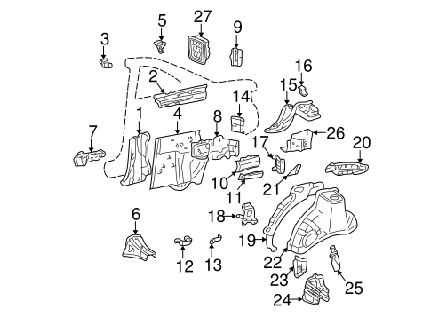 BODY/INNER STRUCTURE for 2001 Toyota Solara #2
