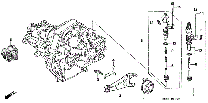 TRANSMISSION - MANUAL/MT CLUTCH RELEASE (SOHC) for 2000 Honda CIVIC COUPE #1