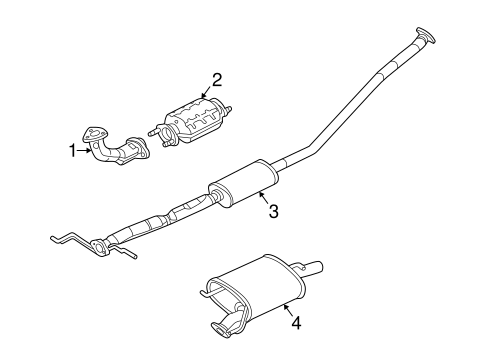 Exhaust Components for 2000 Kia Spectra #0