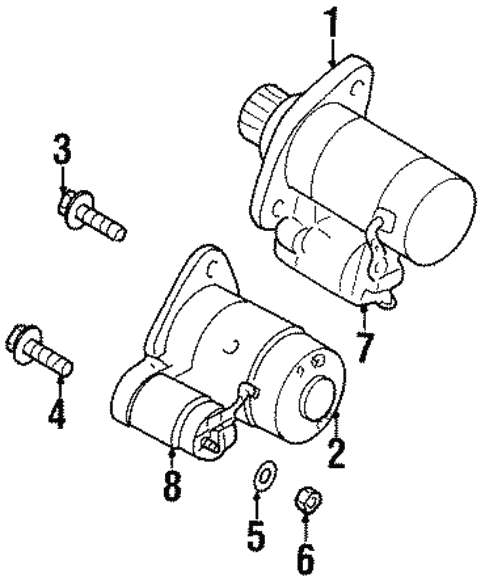 Starter for 1995 Nissan Quest #0