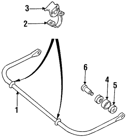 Stabilizer Bar & Components for 1994 Land Rover Discovery #0