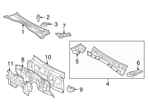 BODY/COWL for 2005 Toyota Tacoma #1